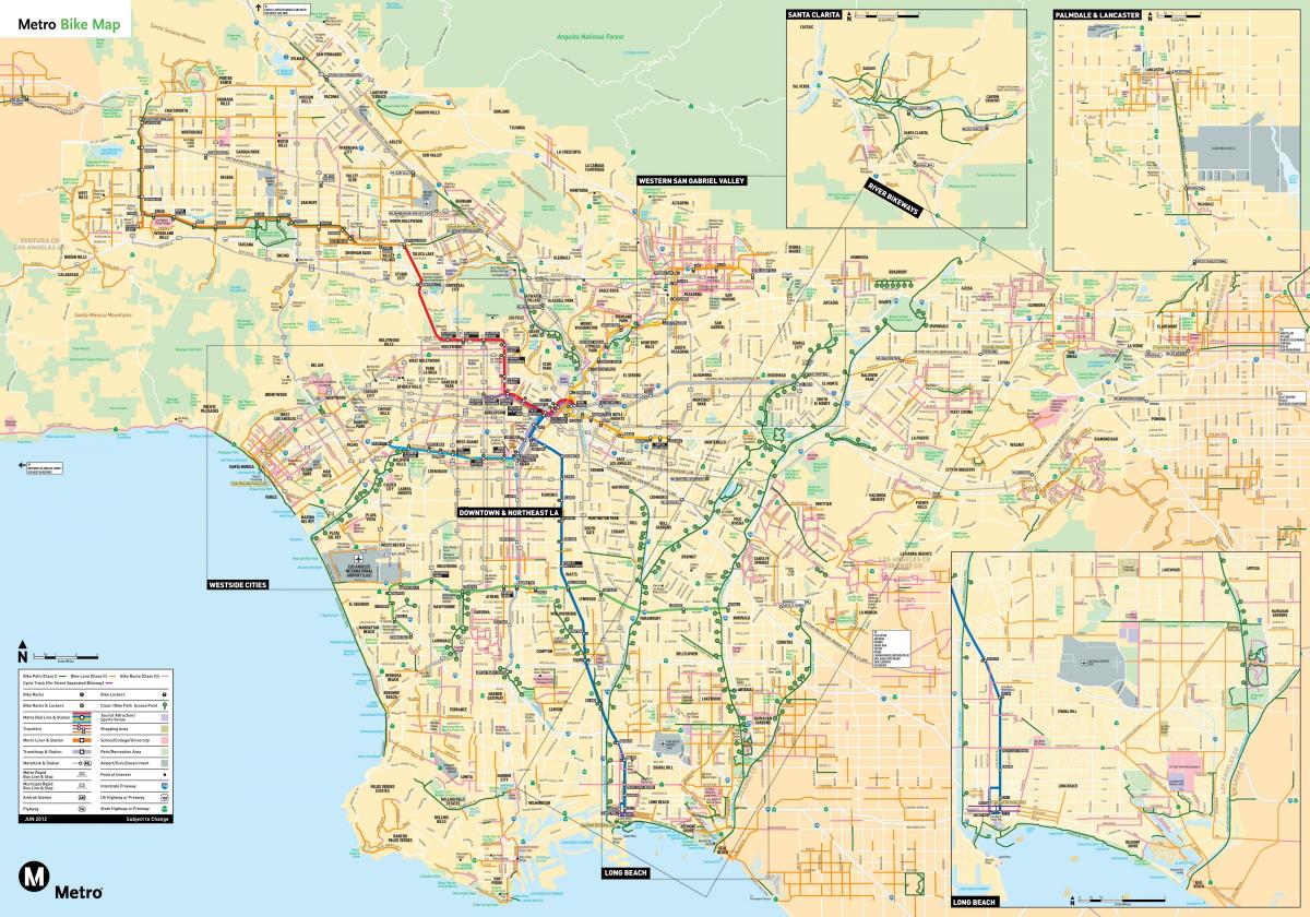 Лос-Анджелес карта велодорожка 
