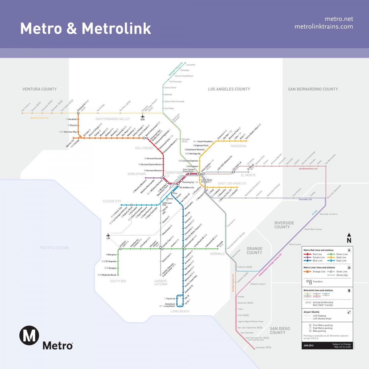 карта метро Лос-Анджелеса