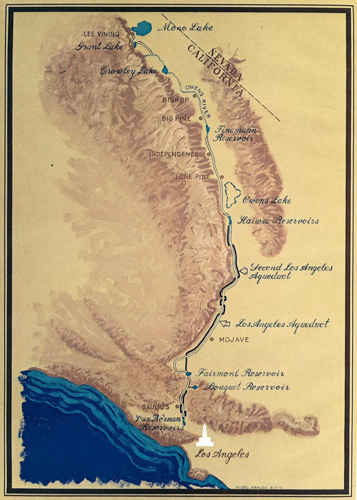 карта Лос-Анджелеса акведук