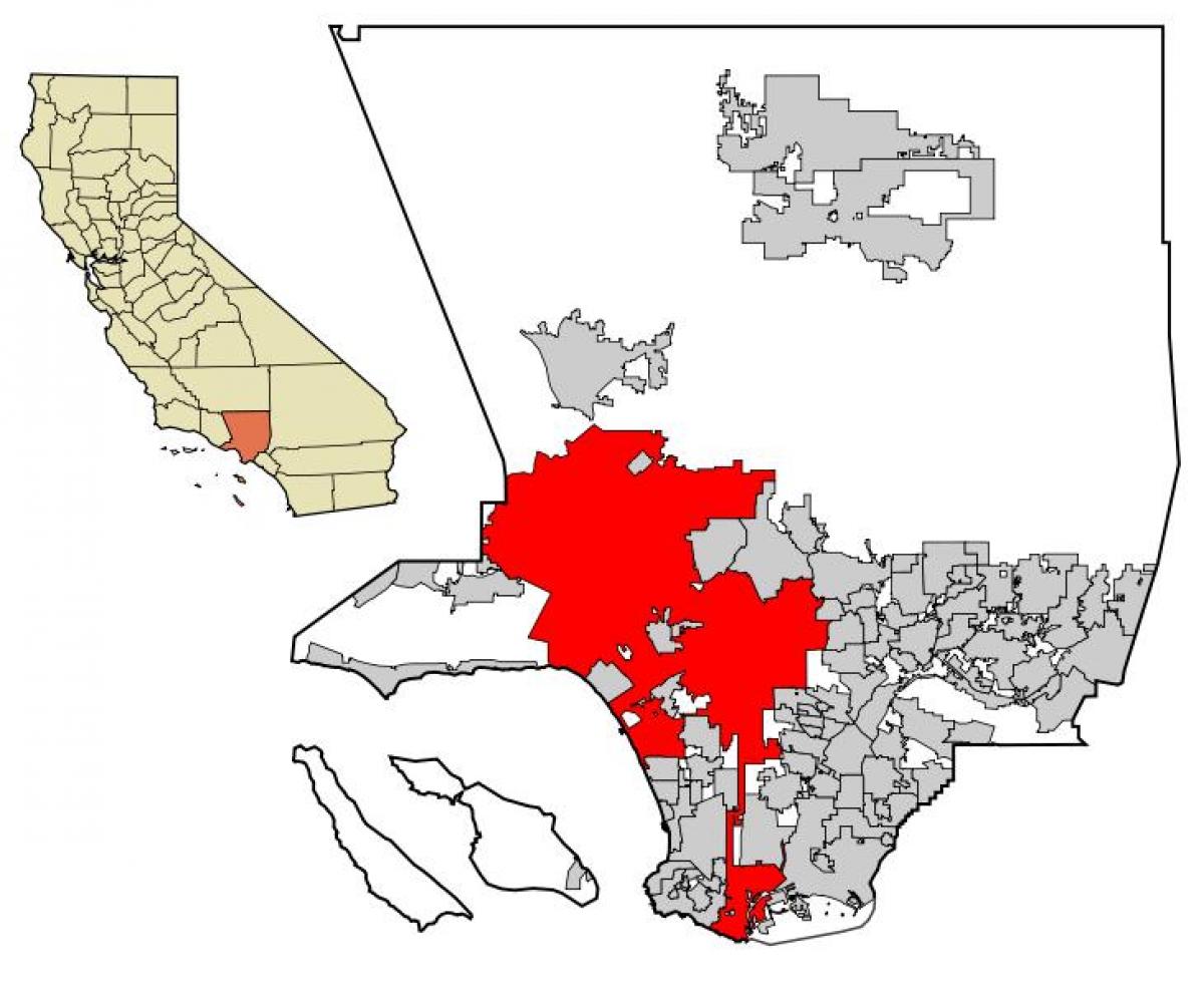 карта вектор Лос-Анджелес 
