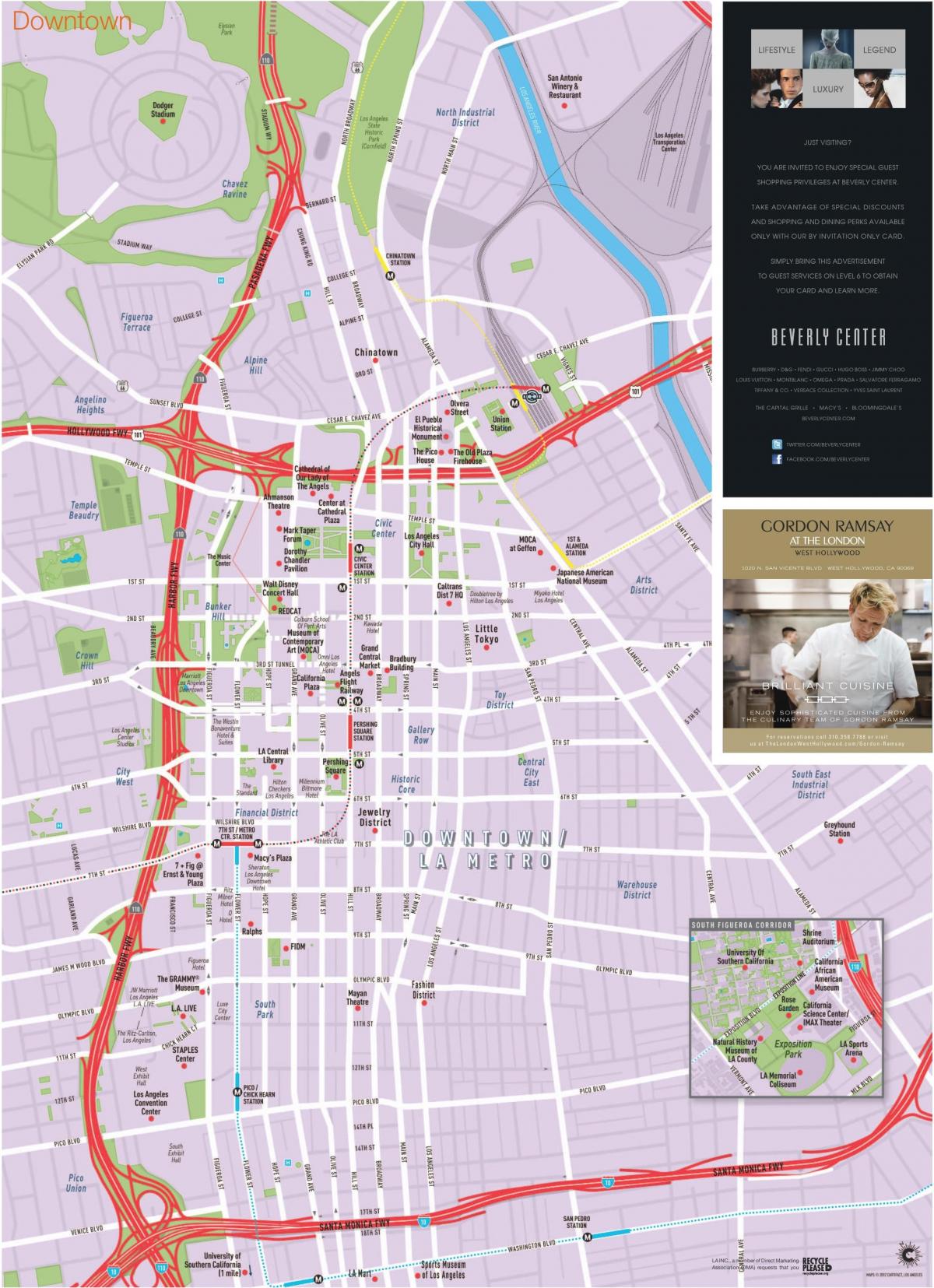 карта улиц Лос-Анджелеса