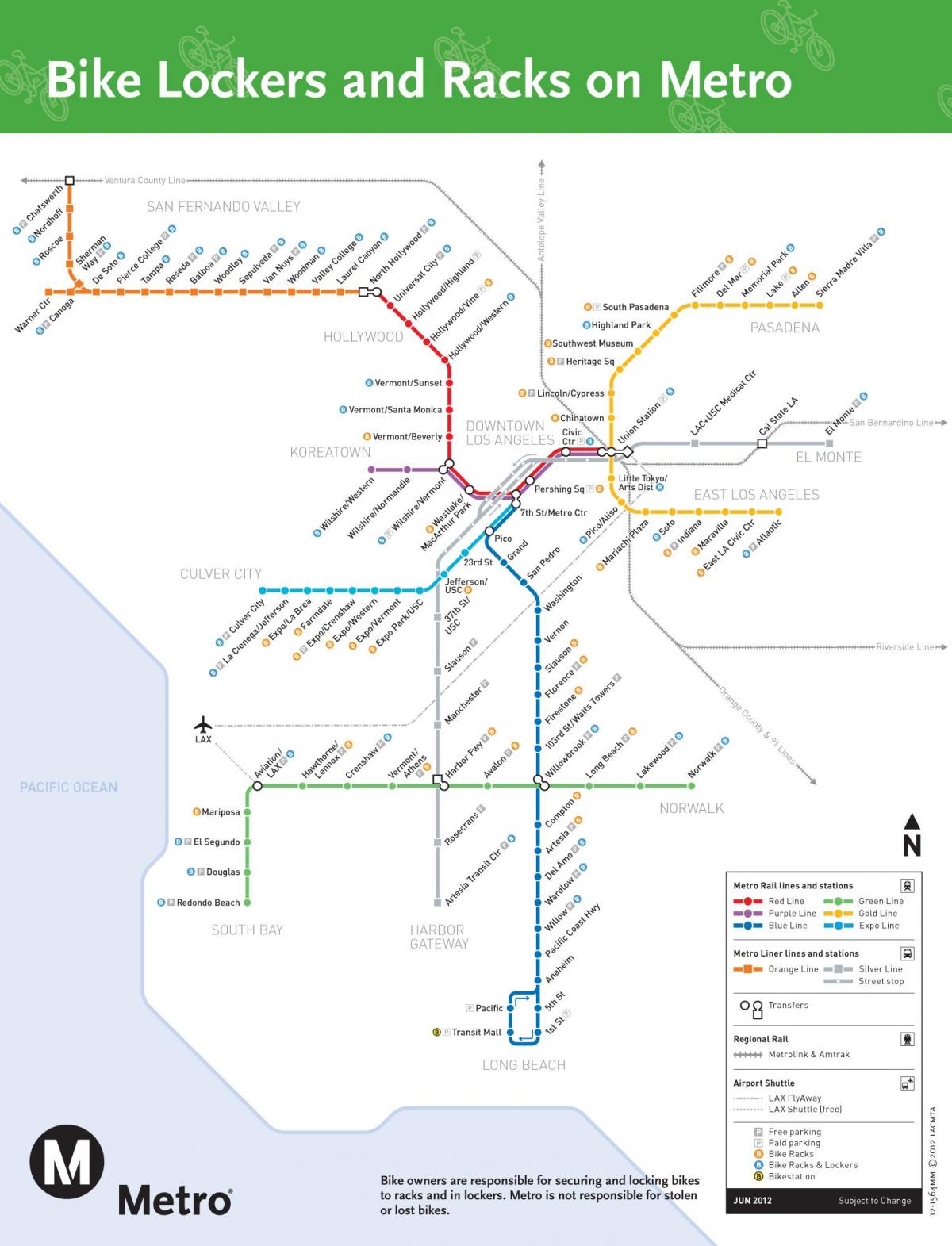 карту Ла метро велосипед