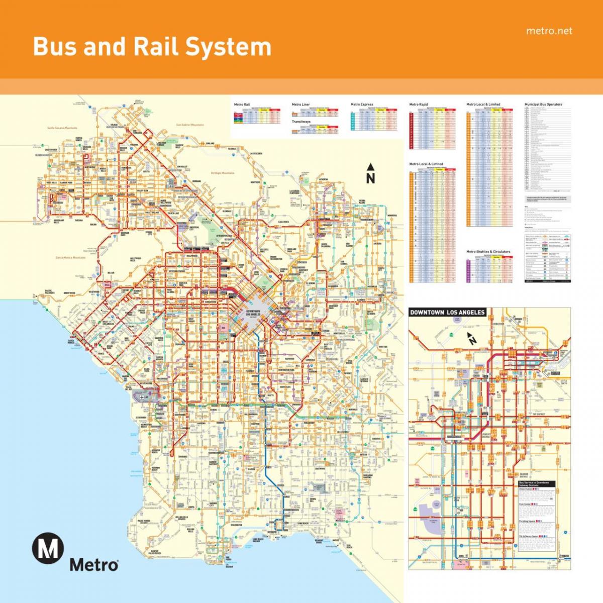 Лос-Анджелес транзитной карте
