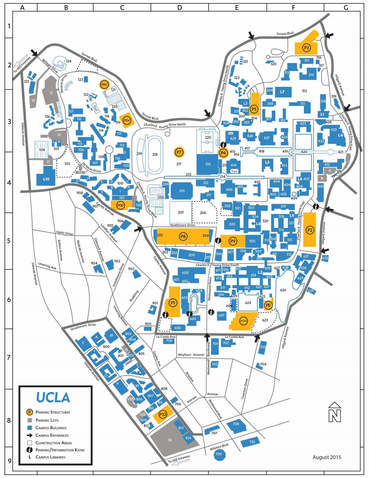 карта кампуса УКЛА 
