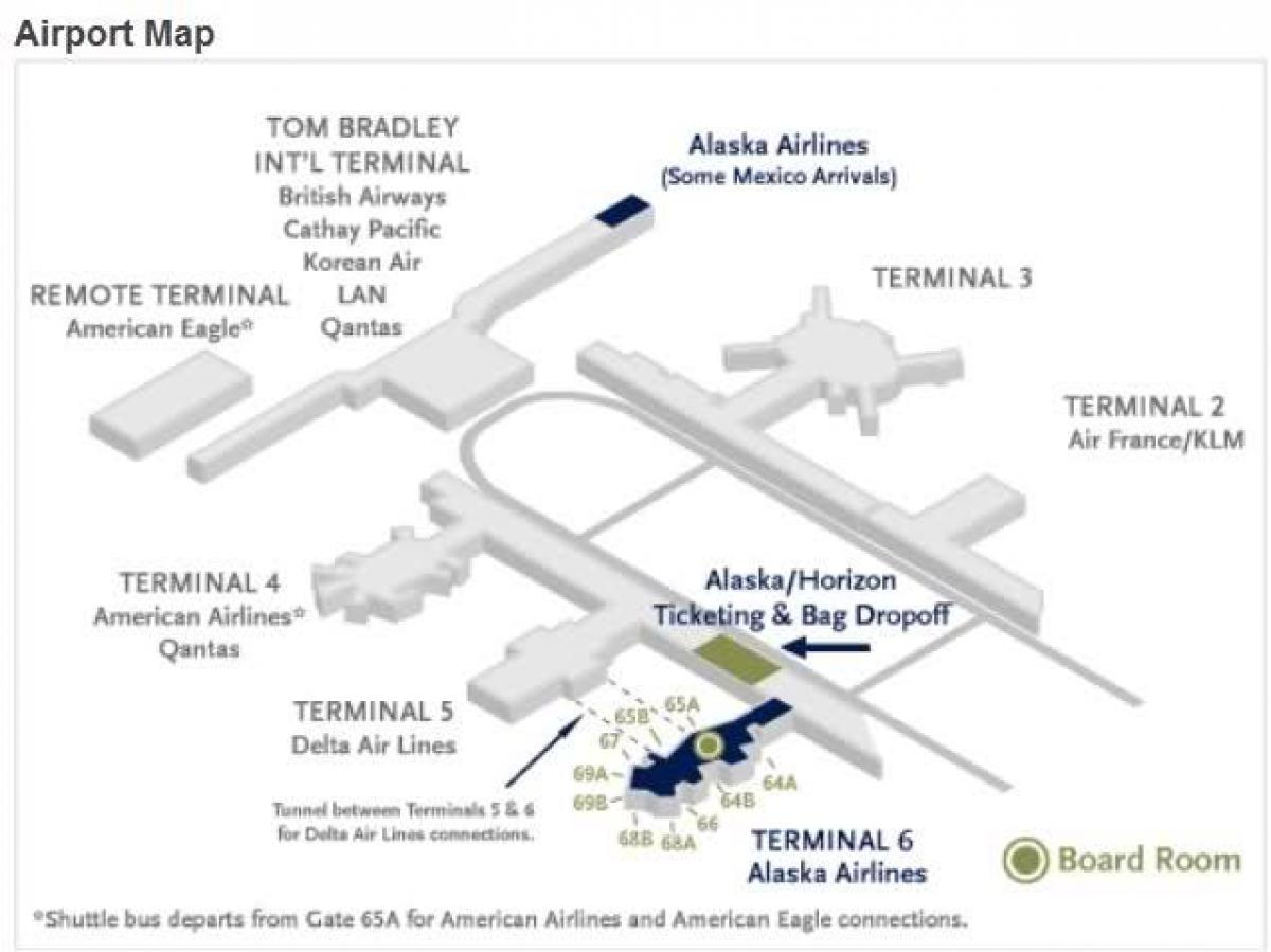 карта лакса карте авиакомпании Аляска 