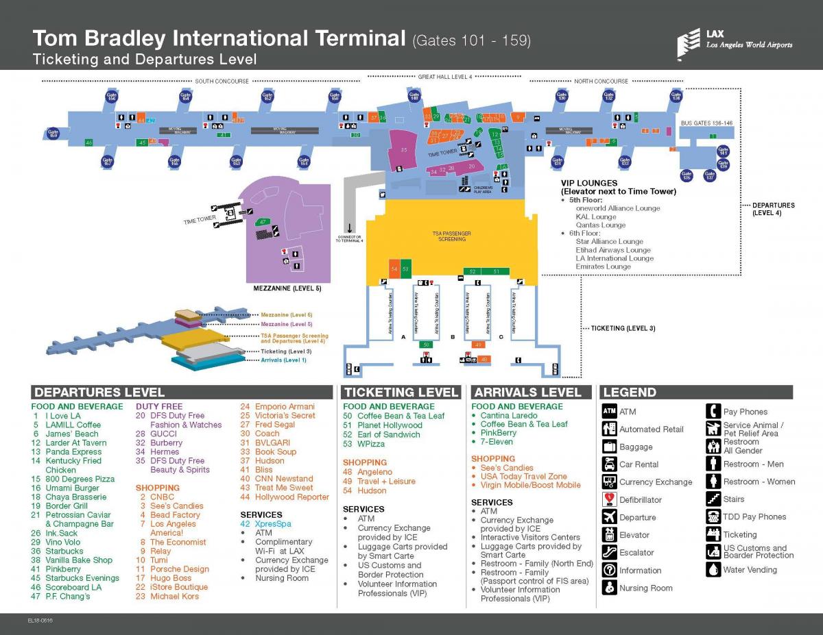 Тома Брэдли международный терминал карте