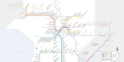 Карта метро Лос-Анджелеса