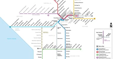 Метро Лос-Анджелеса будущих карте