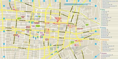 Карта ресторанной карте Лос-Анджелеса