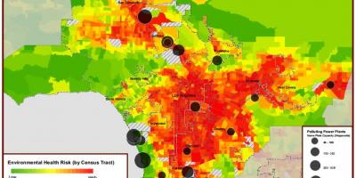 Карта Лос-Анджелеса качества воздуха 