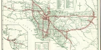 Карта Лос-Анджелеса на карте 1940