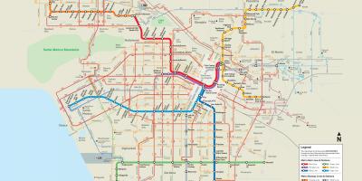 Лос-Анджелес общественного транспорта карте