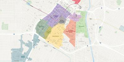 Карта центра города Лос-Анджелес районы 