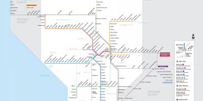 Метро Лос-Анджелеса железнодорожных карте