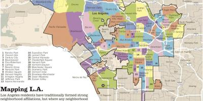 Карта района кварталы Лос-Анджелес 