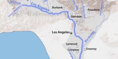 Река Лос-Анджелес карту