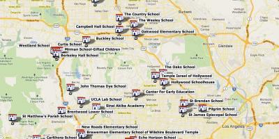 Карта средних школ Лос-Анджелеса 