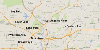 Карта Эхо-парка Лос-Анджелес